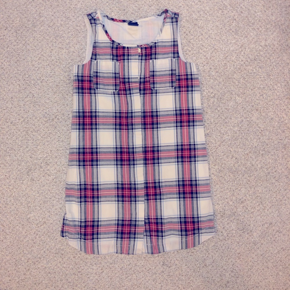 Girls Gap Plaid dress. Small 6/7 Like new.